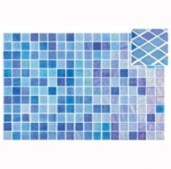 Square Opalescent "Mix Azul"